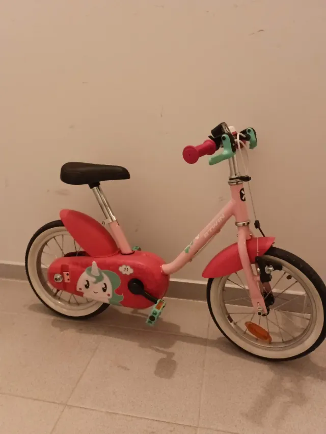 Bicicleta BTWIN 14 pulgadas rosa