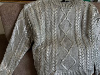 Jersey plateado trenzado