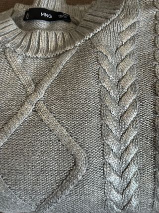 Jersey plateado trenzado