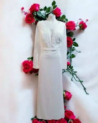 LIQUIDACIÓN Vestido Novia Largo Talla 52