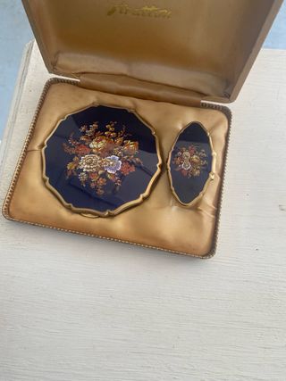 Polvera Stratton Floral Azul