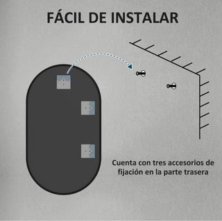 Espejo Ovalado Negro