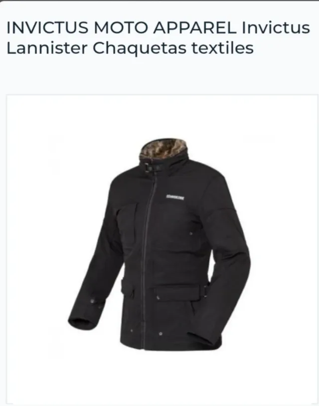 Chaqueta Moto Invictus Lannister Talla L.