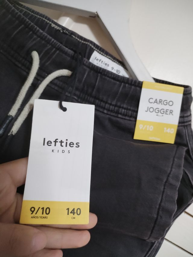 Pantalones Cargo Jogger Lefties Gris Talla 9/10
