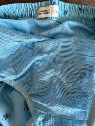 Bañador azul con estampado de bicicletas