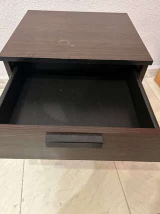 Mesita de noche Ikea madera y metal