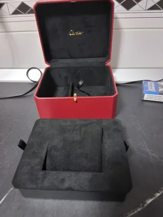 Estuche Reloj Cartier Original Rojo y Negro