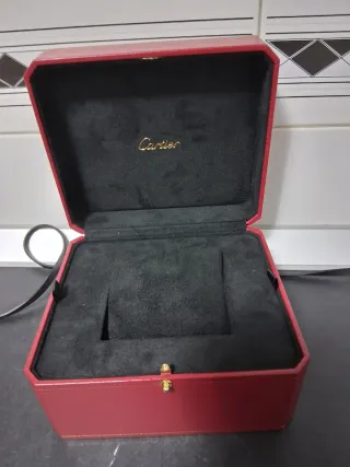 Estuche Reloj Cartier Original Rojo y Negro