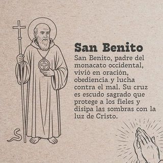 Colgante San Benito Acero | Protección y Fe