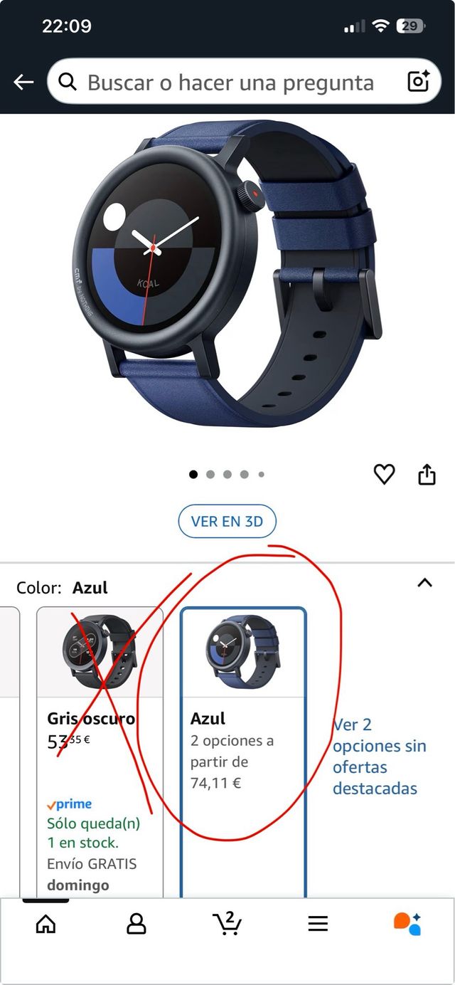 Reloj Watch Pro 2 CMT Azul