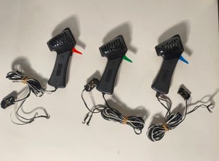 3 Mandos Scalextric antiguos. Gatillos a 3 colores