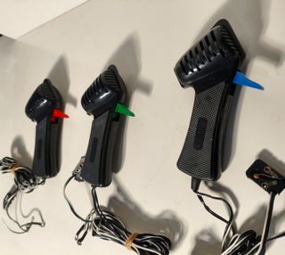 3 Mandos Scalextric antiguos. Gatillos a 3 colores