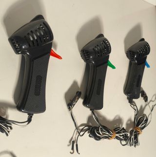 3 Mandos Scalextric antiguos. Gatillos a 3 colores