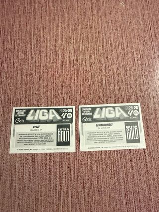 2 Cromos Extra Gold Fútbol