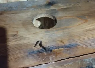 Alacena antigua madera y cristal