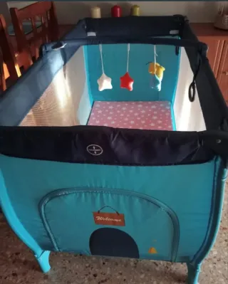 2 Cunas de viaje parque con funda de transporte