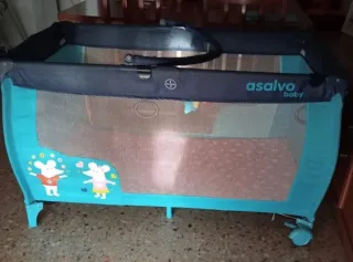 2 Cunas de viaje parque con funda de transporte