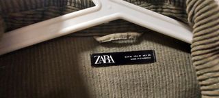 Chaqueta pana Zara verde Talla M