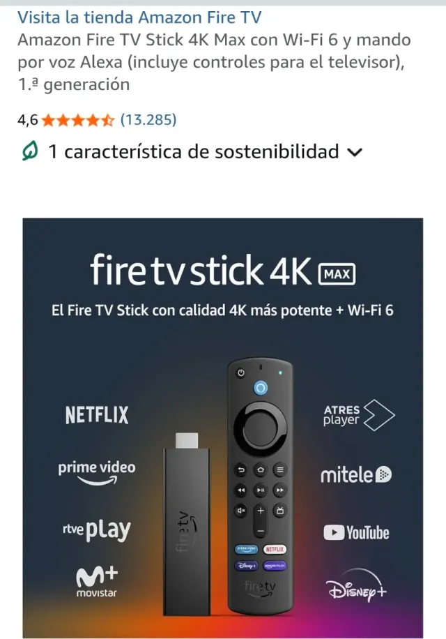 Fire TV Stick 4K Max (2022 - 1a generazione)