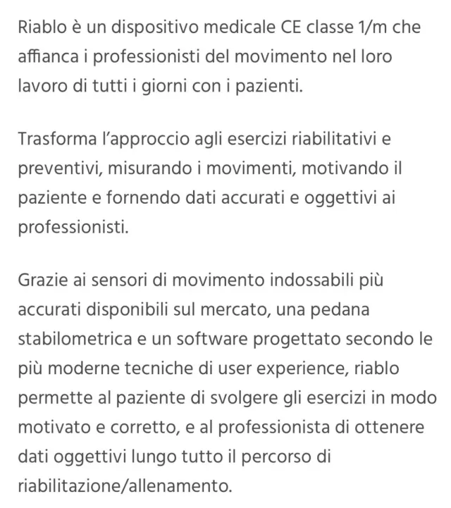 Riablo Riabilitazione Biofeedback