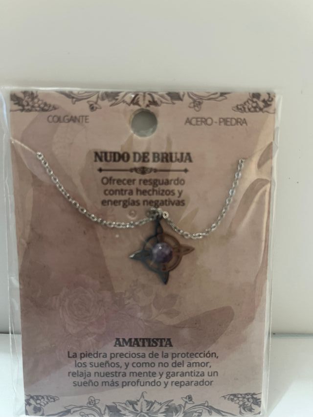 Collar Nudo de Bruja | Amatista Energía y Calma