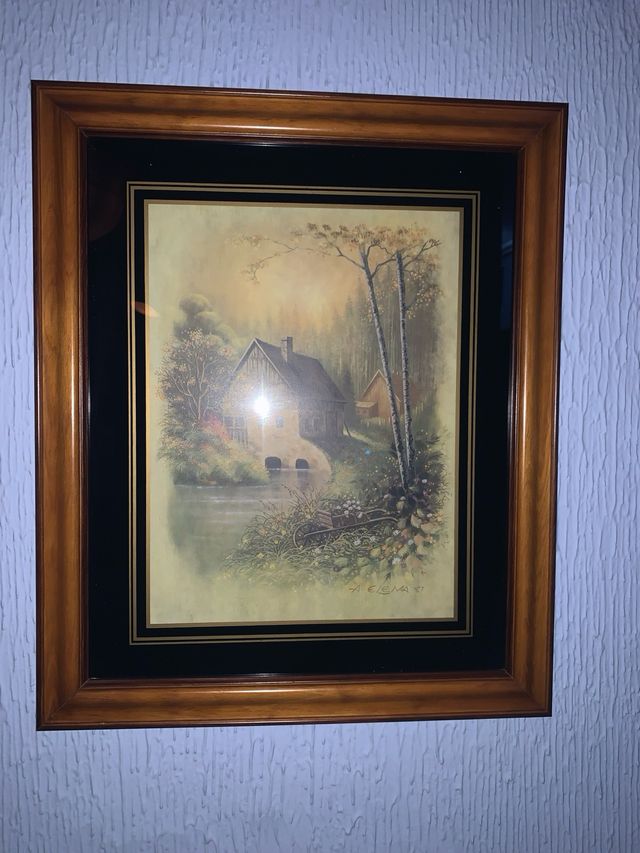 Conjunto 2 cuadros paisaje