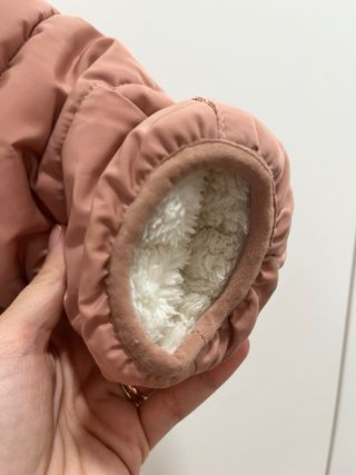 Buzo de nieve rosa con forro de peluche Talla 62cm