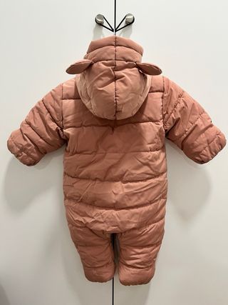Buzo de nieve rosa con forro de peluche Talla 62cm