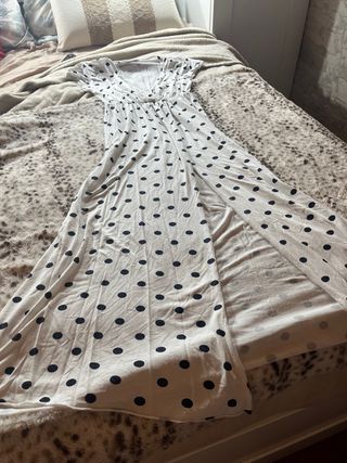 Vestido largo lunares