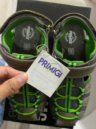 Zapatos Primigi unisex gris y verde