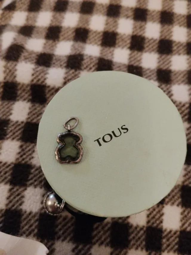 Colgante Oso Tous Verde y Plateado