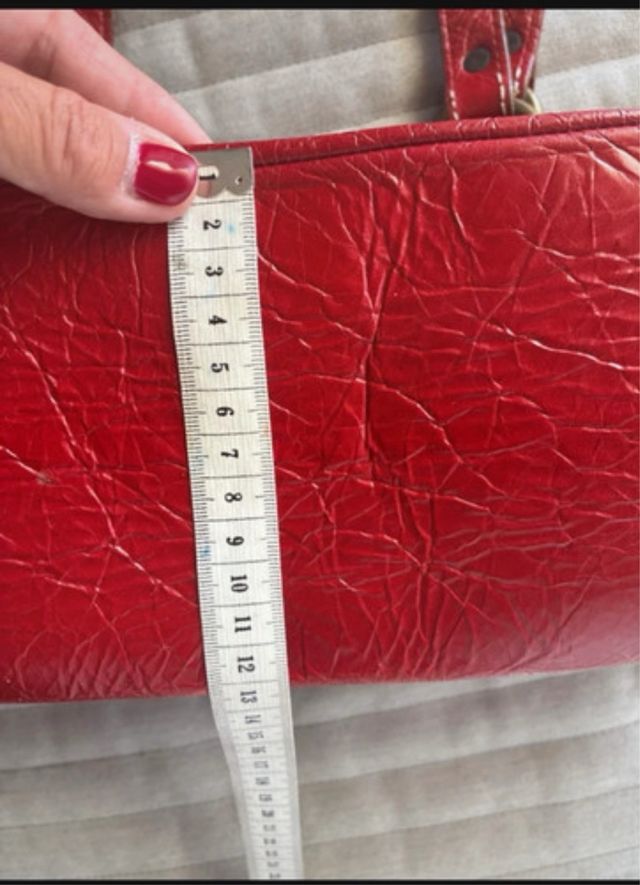 Bolso Piel Charol Rojo El Corte Inglés