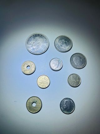 Lote de monedas antiguas pesetas