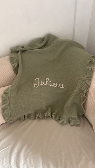 Manta personalizada con nombre de bebé