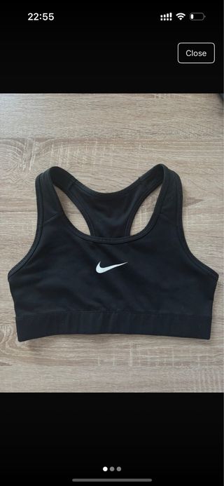 Sujetador deportivo Nike negro, talla S