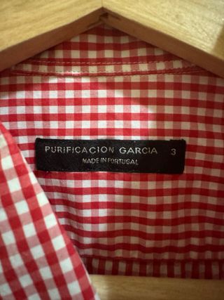 Camisa Purificación García cuadros rojos Talla M