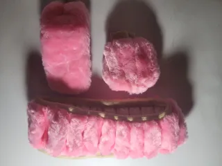 Accesorios coche peluche rosa