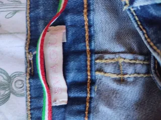 Jeans vita bassa blu