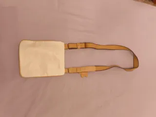 Bolso bandolera Caminatta beige y blanco