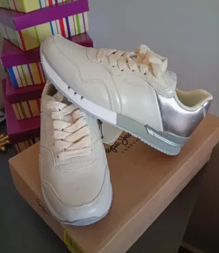 Deportivas Pepe Jeans Blanco y Plata