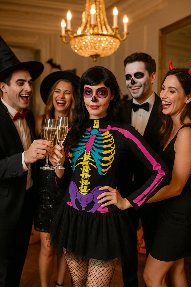 Disfraz Mujer Esqueleto Halloween Talla XS/S