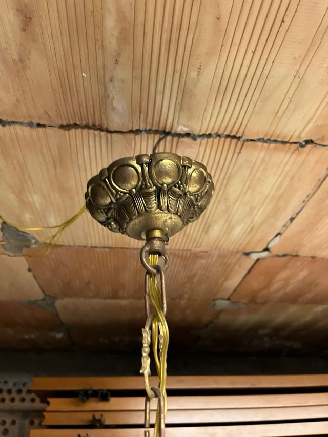 Lampadario 6 braccia + 2 applique