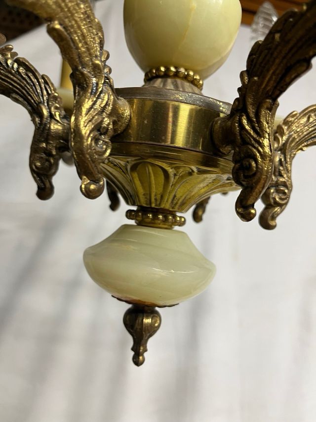 Lampadario 6 braccia + 2 applique