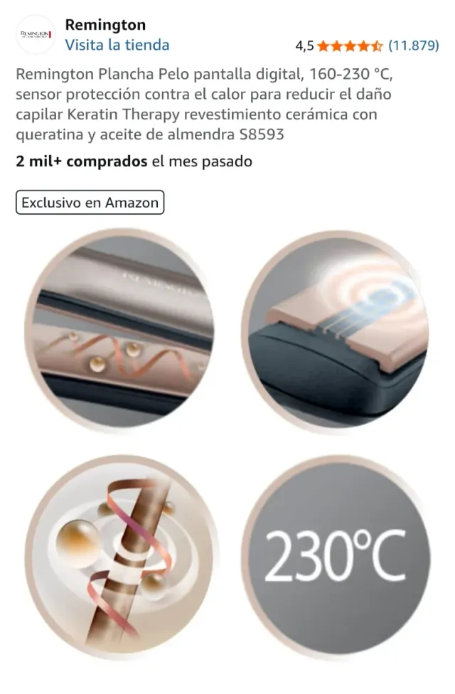 Plancha Remington Keratin Therapy S8593