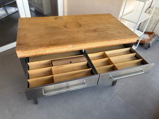 Mesa cocina/trabajo madera y metal IKEA RIMFORSA