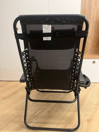 Tumbona Plegable Negra Exterior