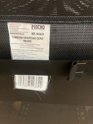 Tumbona Plegable Negra Exterior