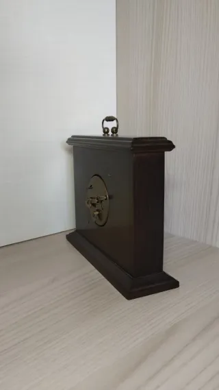 Orologio da tavolo Jerger vintage anni '60 legno