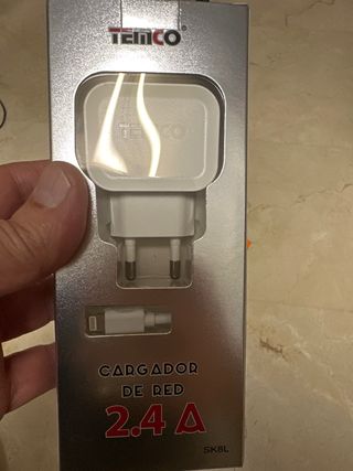 Caricatore doppio USB TEMCO 2.4A + cavo Apple