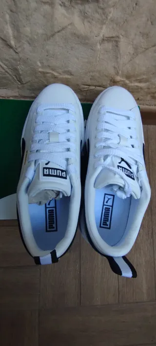Zapatillas Puma Mujer Talla 36 Blancas Negras
